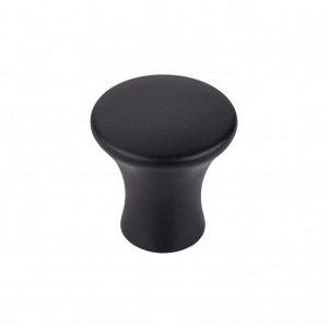 Top Knobs TK590BLK Oculus Small Round Cabinet Knob 7/8 Inch Flat Black