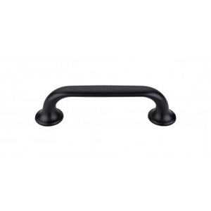 Top Knobs TK593BLK Oculus Oval Pull 3 3/4 Inch Cabinet Pulls Flat Black