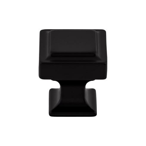 Top Knobs TK701BLK Ascendra Knob 1 1/8 Inch Flat Black