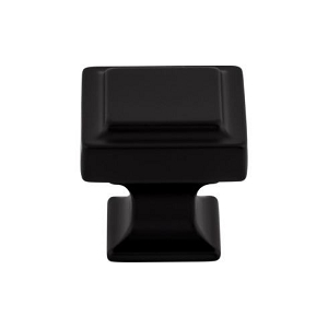 Top Knobs TK702BLK Ascendra Knob 1 1/4 Inch Flat Black